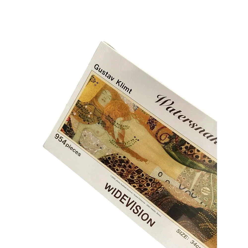 Puzzlelife Gustav Klimt Watersnakes 954 Pc Widevision Puzzle #1163 Sealed 2009